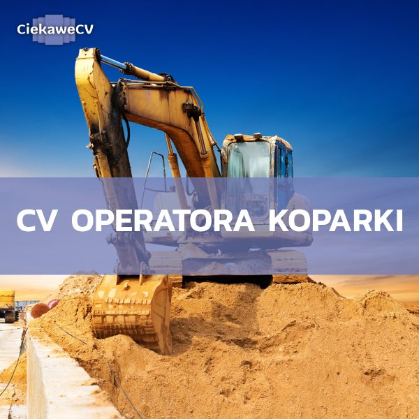 Cv operatora koparki