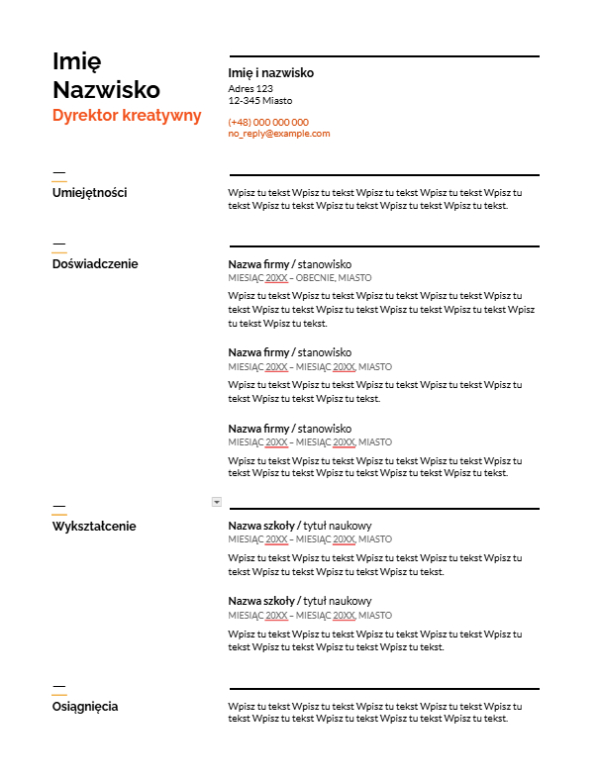 Docs cv szwajcarski