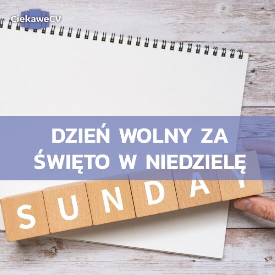 Dzień wolny za święto w niedzielę i sobotę: jak wygląda odbiór dnia wolnego?