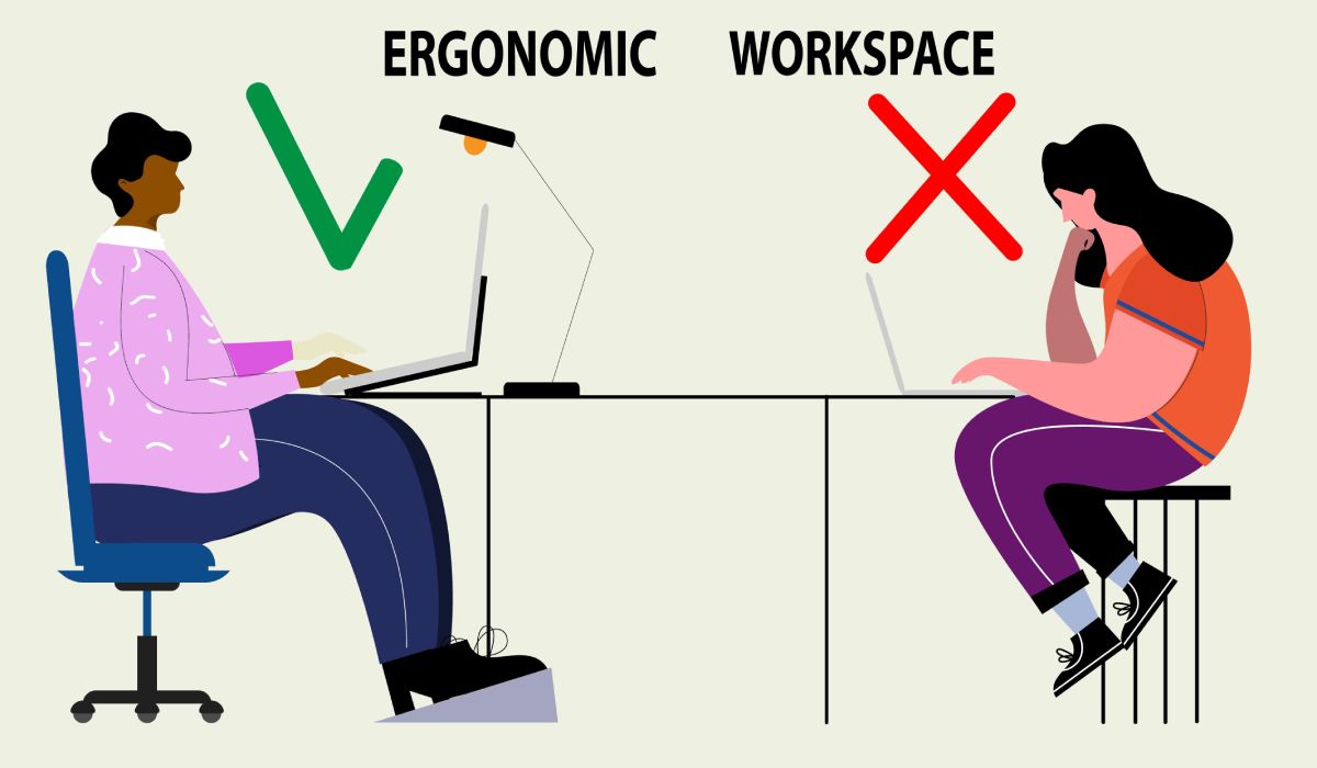 Ergonomiczne stanowisko pracy przy komputerze