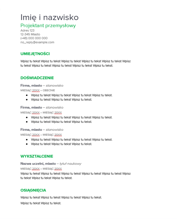Google dokuumenty cv mieta