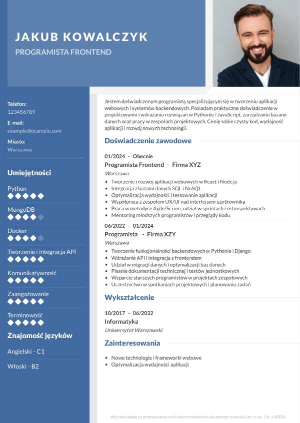 Innowacyjny druk cv do pobrania