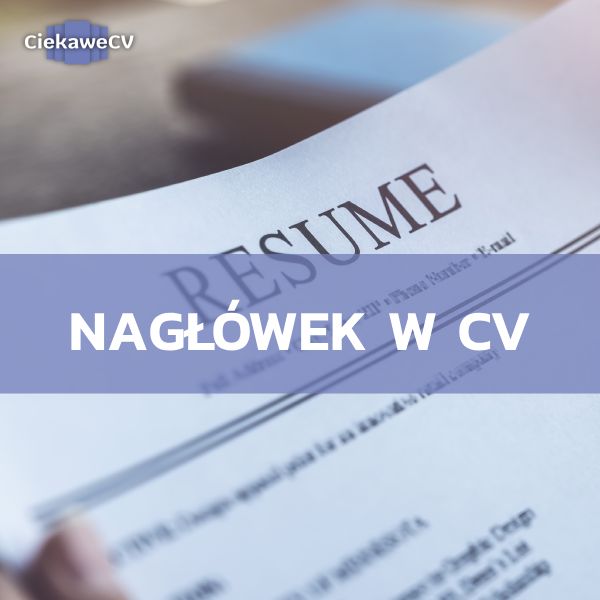 Naglowek w cv