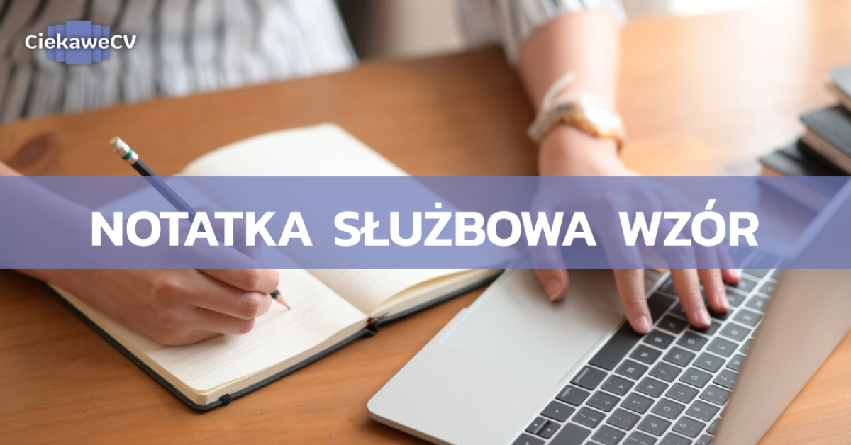 Notatka sluzbowa wzor