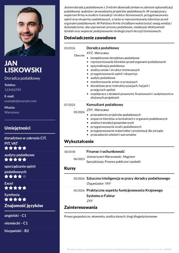 Nowoczesny druk cv pdf