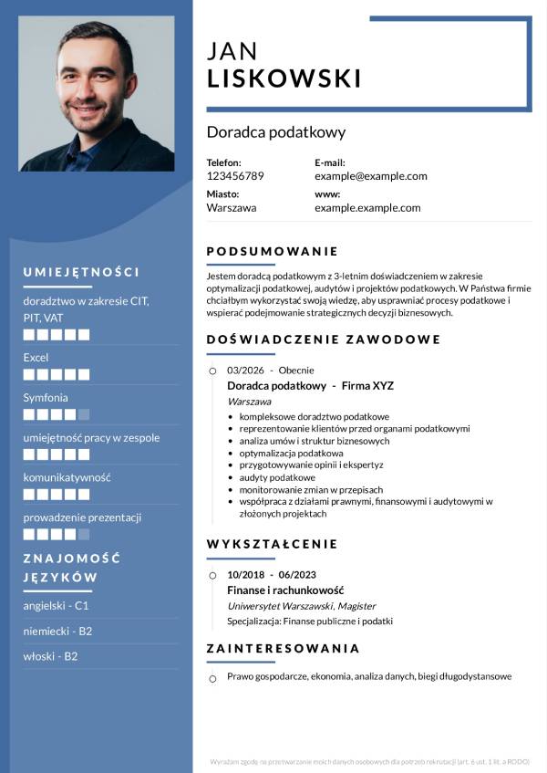 Profesjonalne cv eleganckie