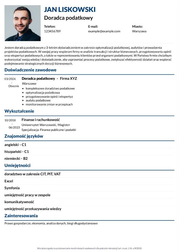 Profesjonalne cv klasyczne