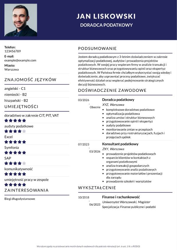 Profesjonalne cv uniwersalne