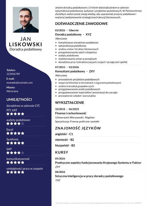 Profesjonalne cv wyraziste