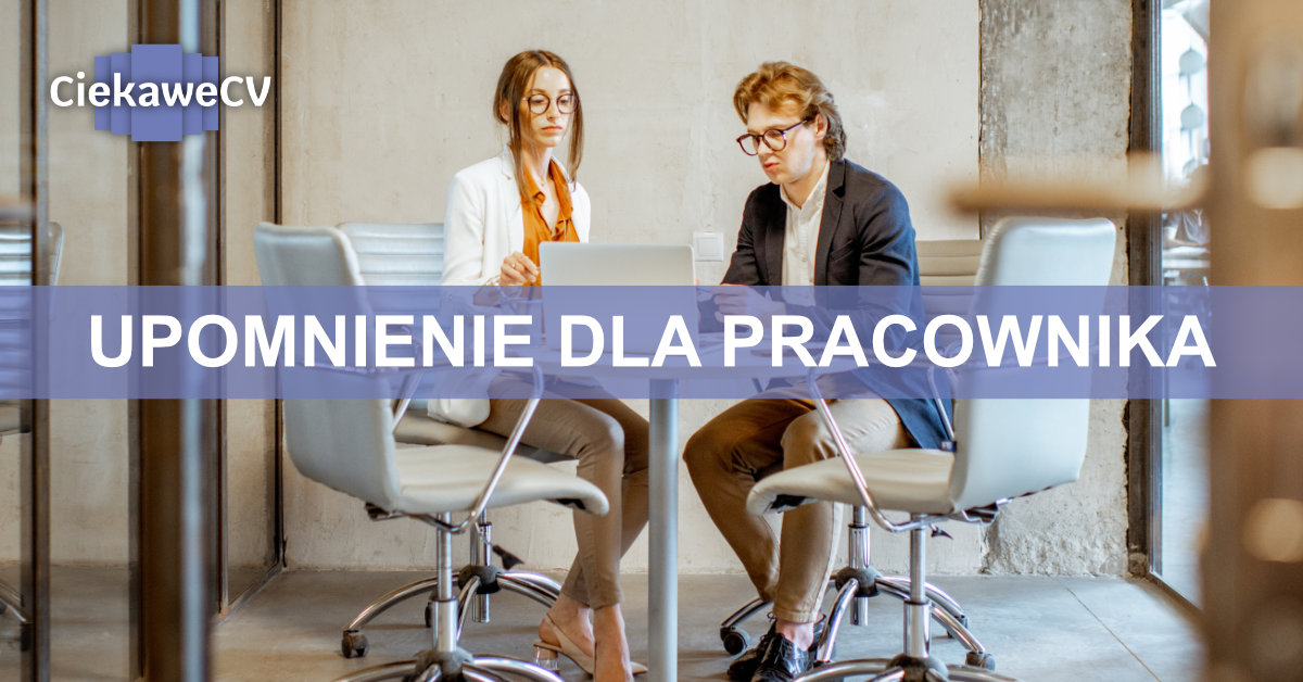 upomnienie dla pracownika